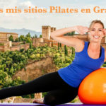 mujer haciendo pilates frente a la alhambra de granada